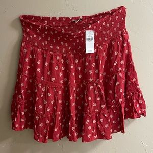 American eagle red mini skirt:)